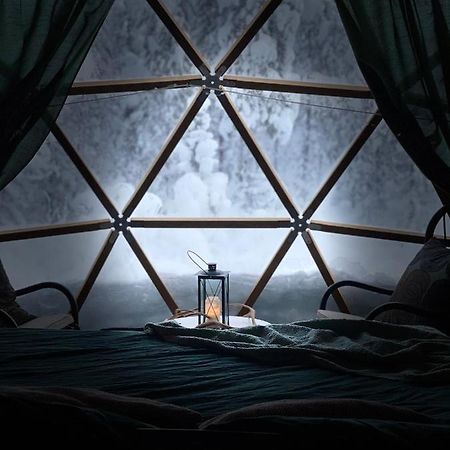 Aurora Igloo Fireplace-Heated Tents In A Secret Forest With Private Jacuzzi And Shared Sauna Bathroom And Dog Friendly Rovaniemi Ngoại thất bức ảnh