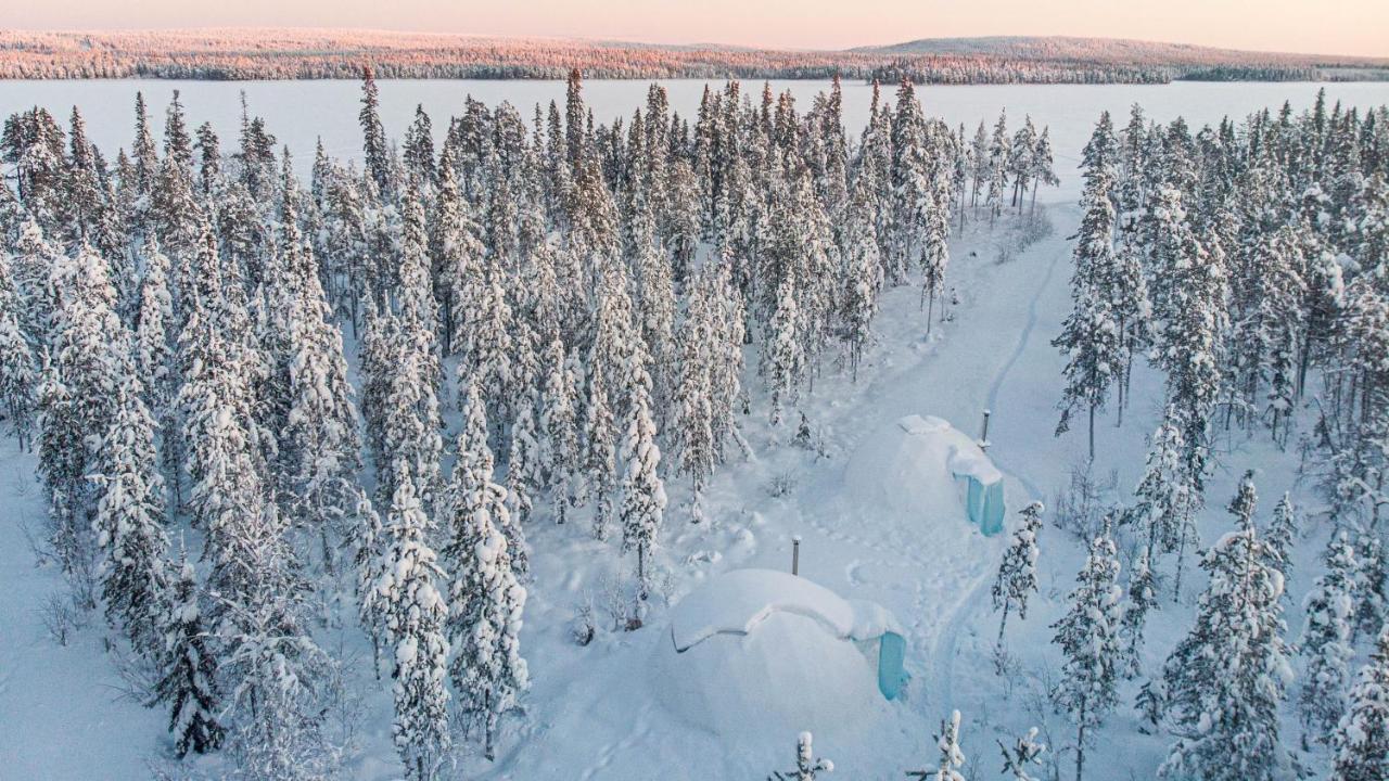 Aurora Igloo Fireplace-Heated Tents In A Secret Forest With Private Jacuzzi And Shared Sauna Bathroom And Dog Friendly Rovaniemi Ngoại thất bức ảnh