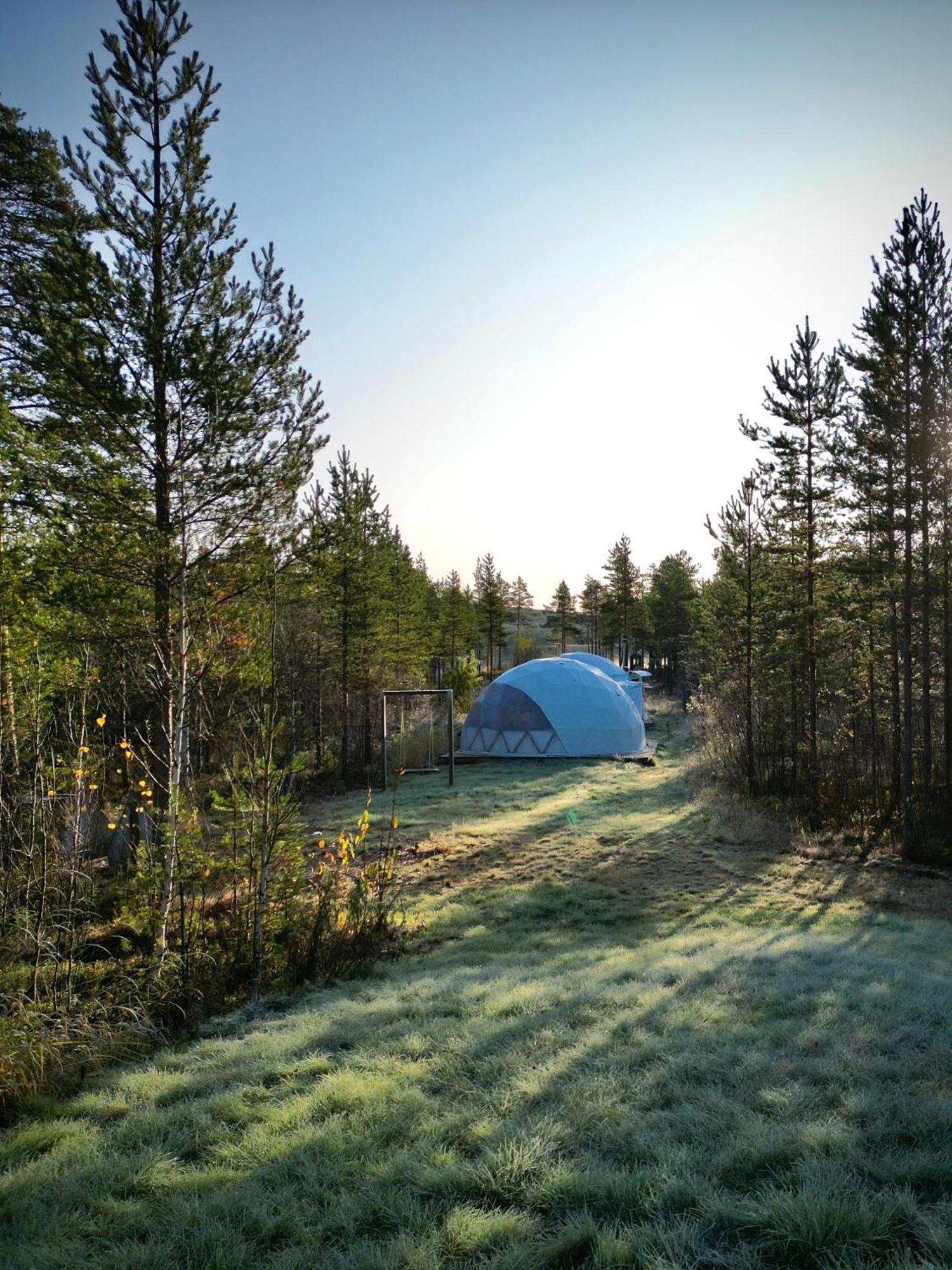 Aurora Igloo Fireplace-Heated Tents In A Secret Forest With Private Jacuzzi And Shared Sauna Bathroom And Dog Friendly Rovaniemi Ngoại thất bức ảnh