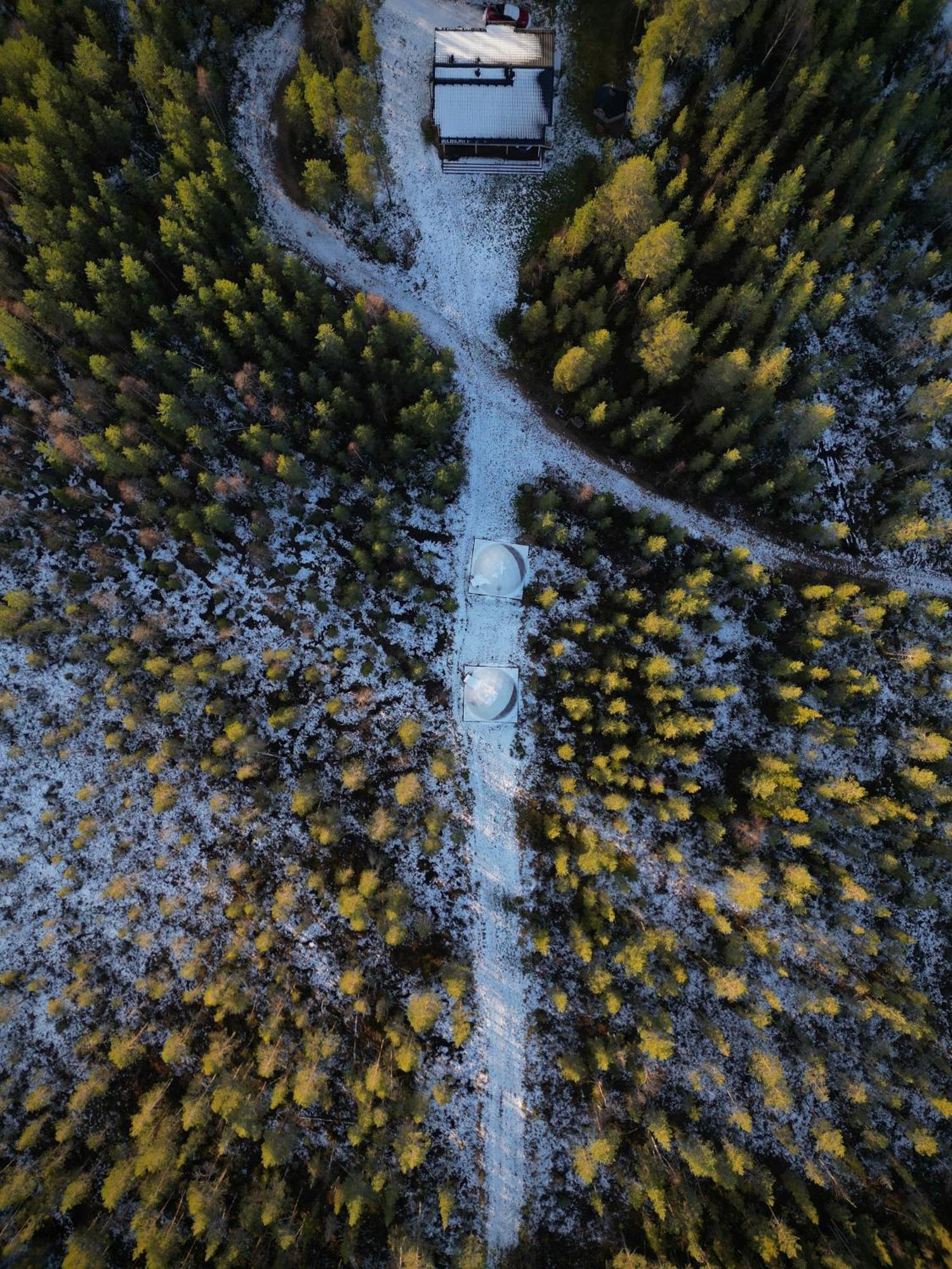 Aurora Igloo Fireplace-Heated Tents In A Secret Forest With Private Jacuzzi And Shared Sauna Bathroom And Dog Friendly Rovaniemi Ngoại thất bức ảnh